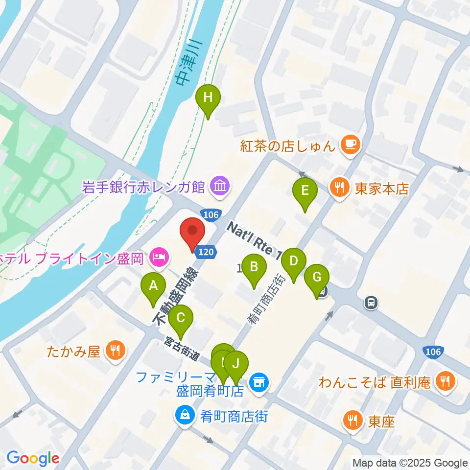 プラザおでって周辺のカフェ一覧地図