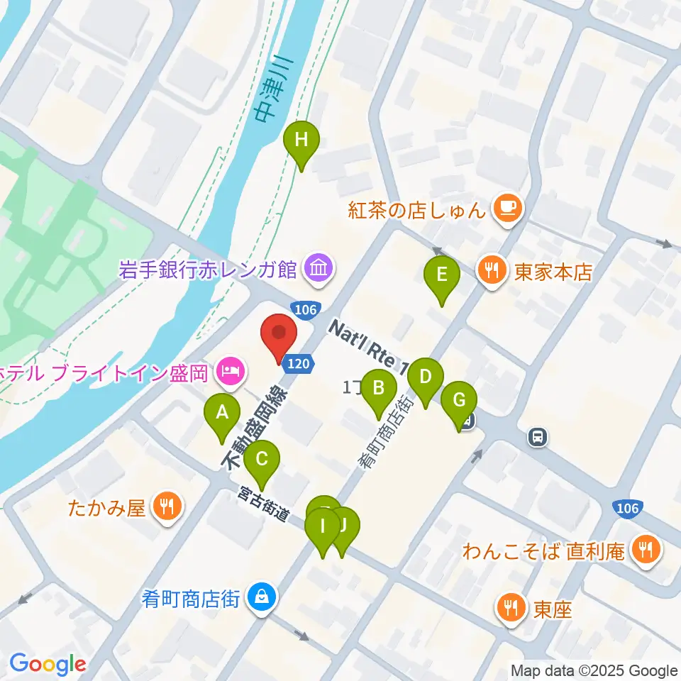 プラザおでって周辺のカフェ一覧地図