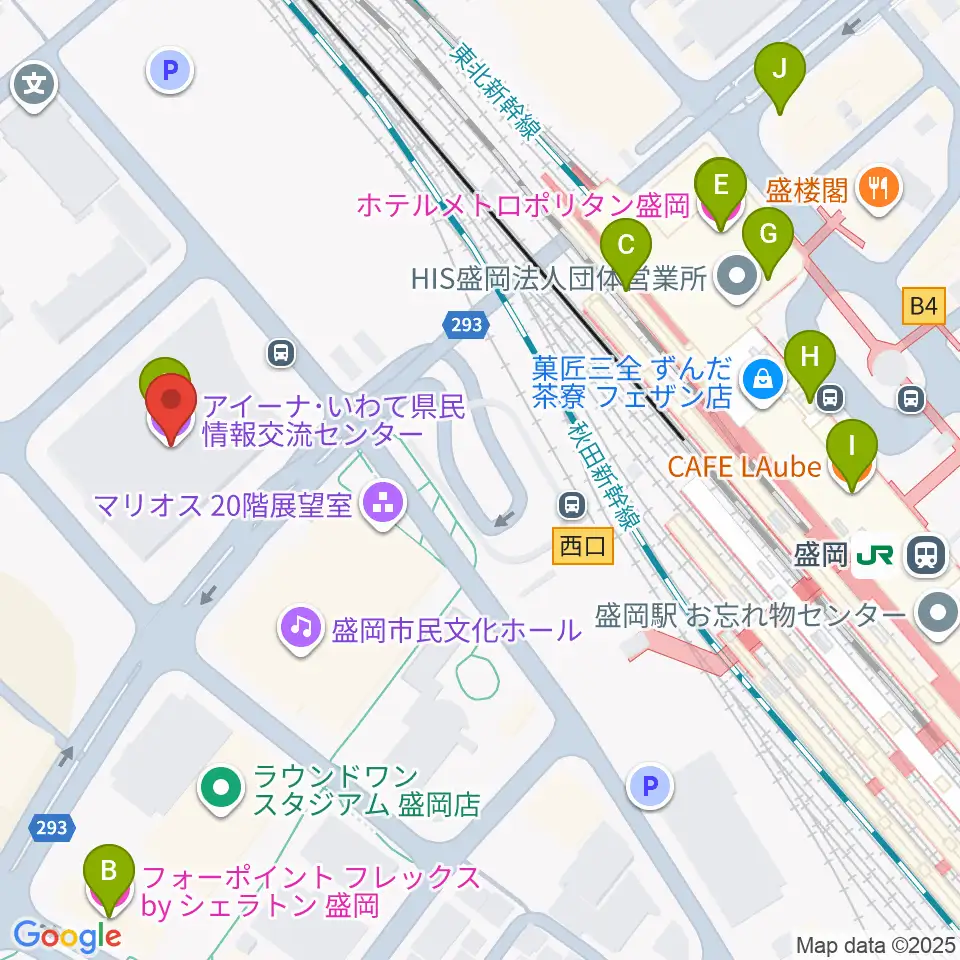 キオクシアアイーナ周辺のカフェ一覧地図