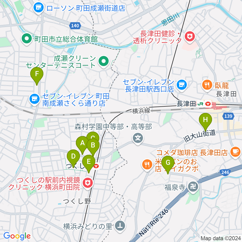 ジャズピアノレッスン@GOOD NEWS周辺のカフェ一覧地図