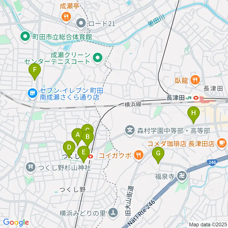 ジャズピアノレッスン@GOOD NEWS周辺のカフェ一覧地図