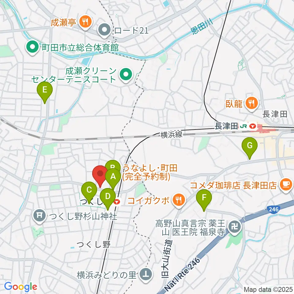 ジャズピアノレッスン@GOOD NEWS周辺のカフェ一覧地図