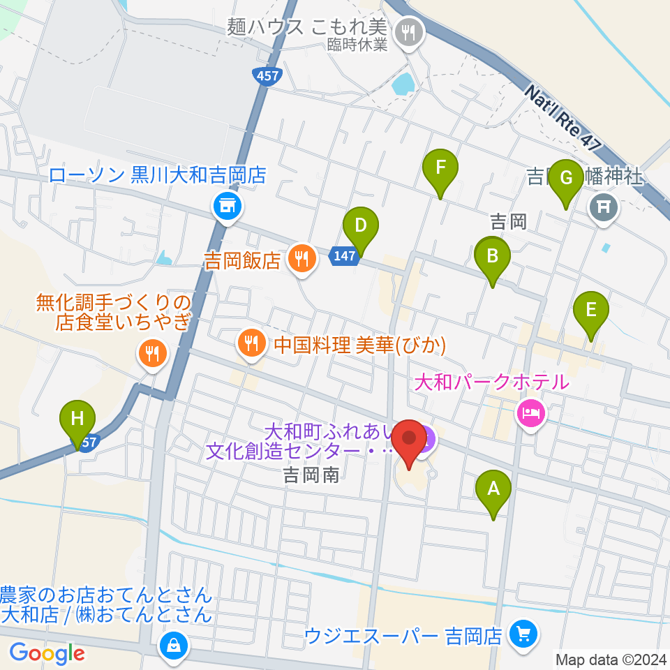 大和町ふれあい文化創造センターまほろばホール周辺のカフェ一覧地図