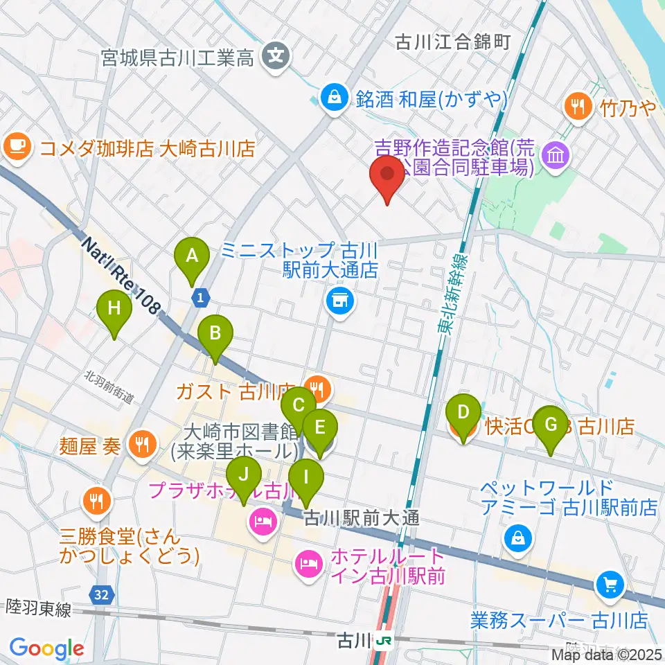 村田工務所 パタ崎さんHall おおさき周辺のカフェ一覧地図