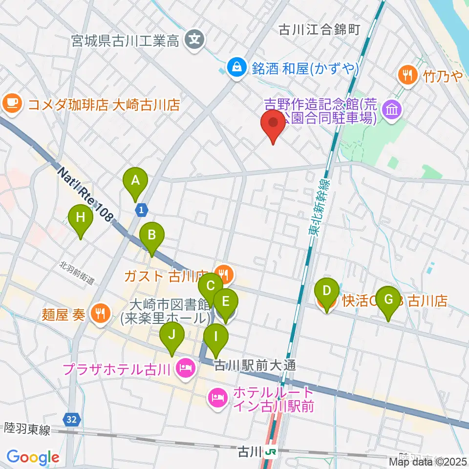 村田工務所 パタ崎さんHall おおさき周辺のカフェ一覧地図