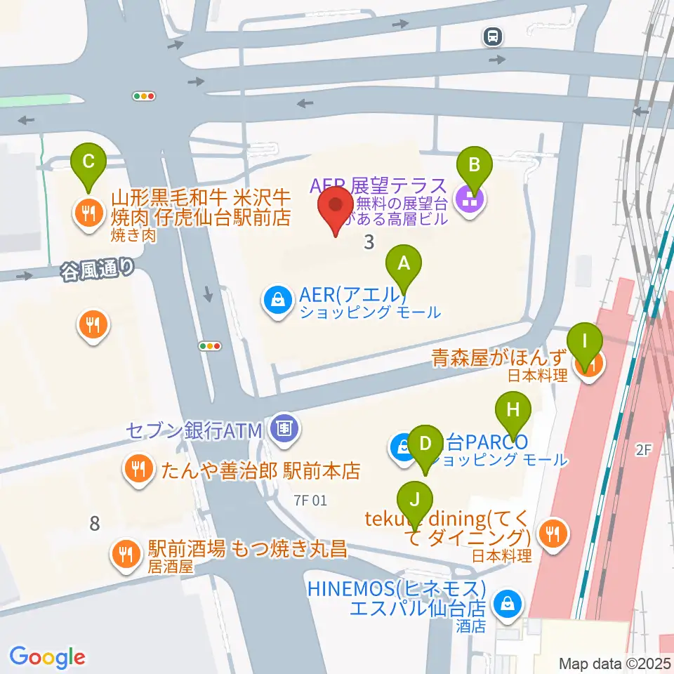 仙台市中小企業活性化センター周辺のカフェ一覧地図