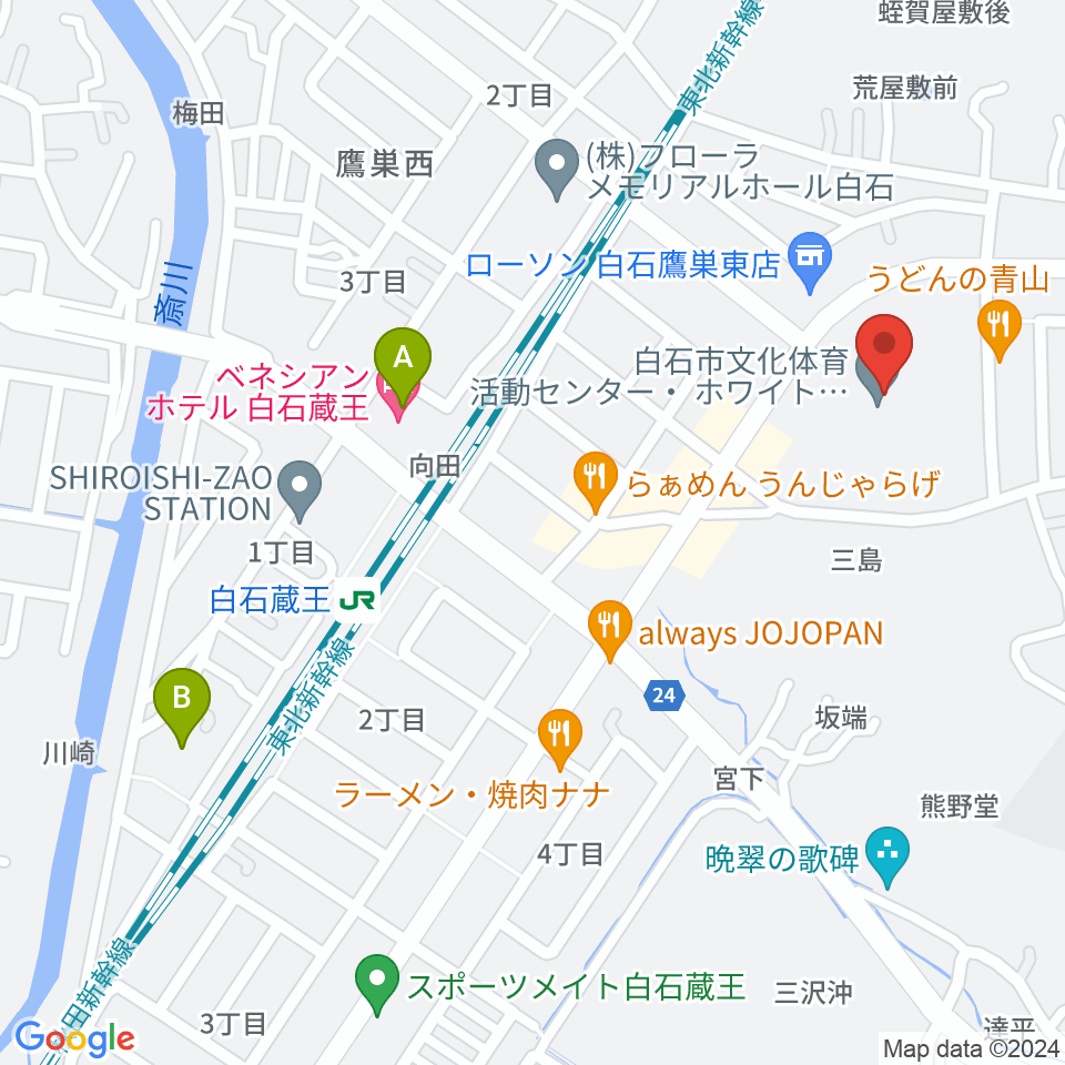 ホワイトキューブ周辺のカフェ一覧地図