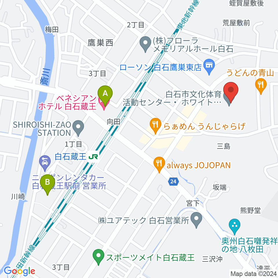 ホワイトキューブ周辺のカフェ一覧地図