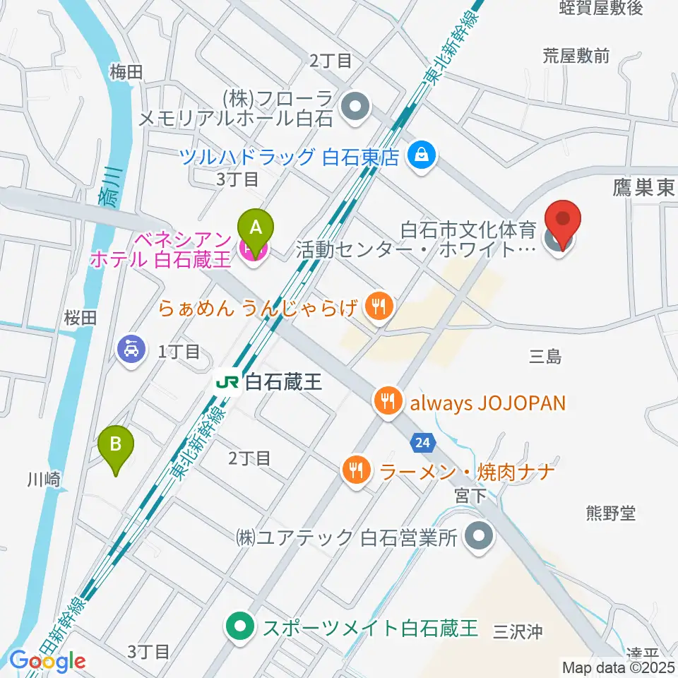 ホワイトキューブ周辺のカフェ一覧地図