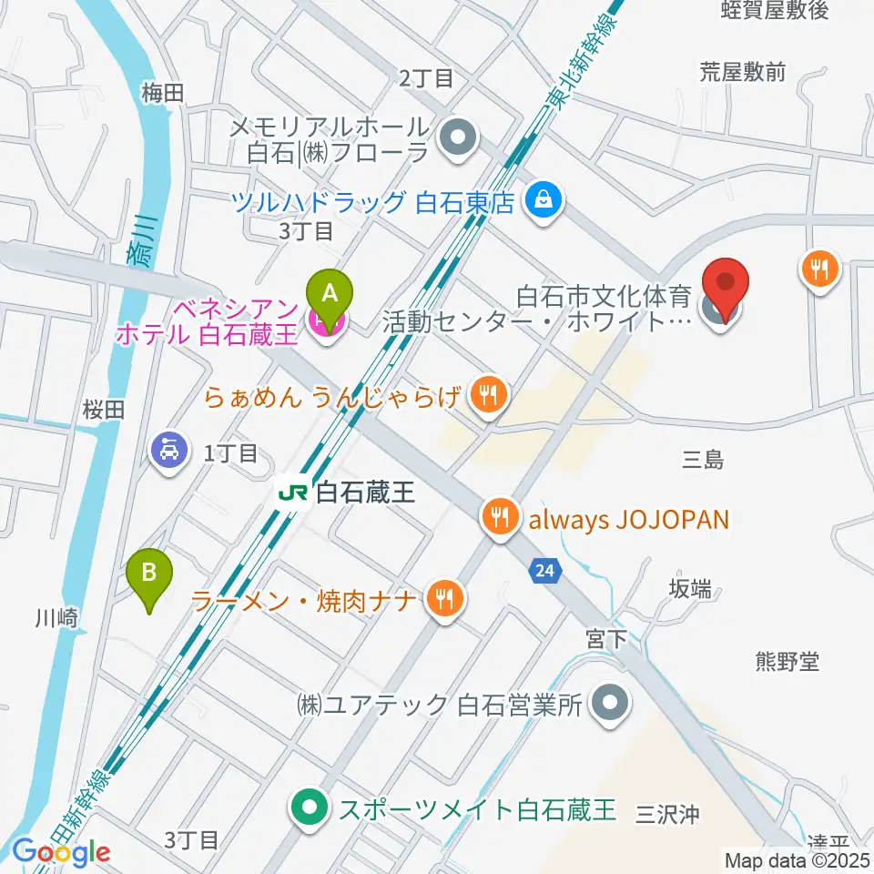 ホワイトキューブ周辺のカフェ一覧地図