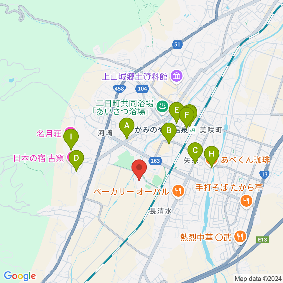 三友エンジニア体育文化センター周辺のカフェ一覧地図