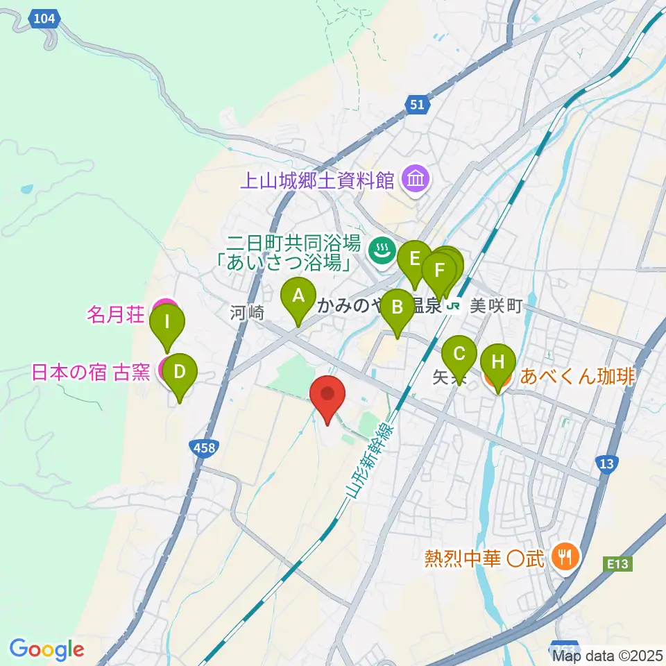 三友エンジニア体育文化センター周辺のカフェ一覧地図