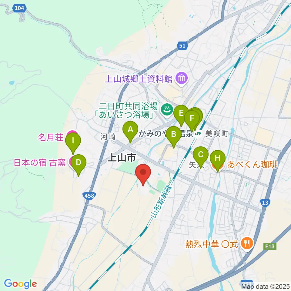 三友エンジニア体育文化センター周辺のカフェ一覧地図