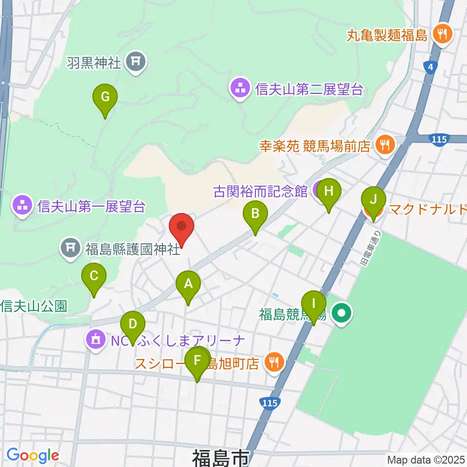 とうほう・みんなの文化センター周辺のカフェ一覧地図