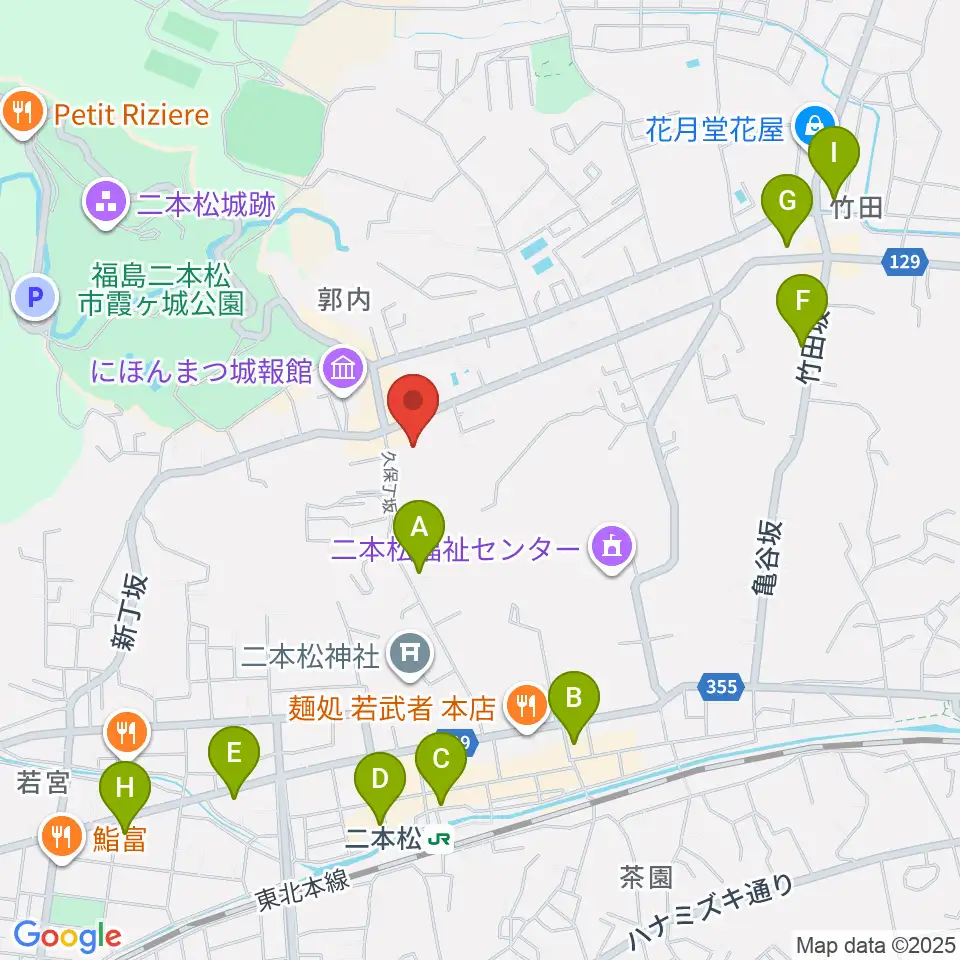 福島県男女共生センター周辺のカフェ一覧地図