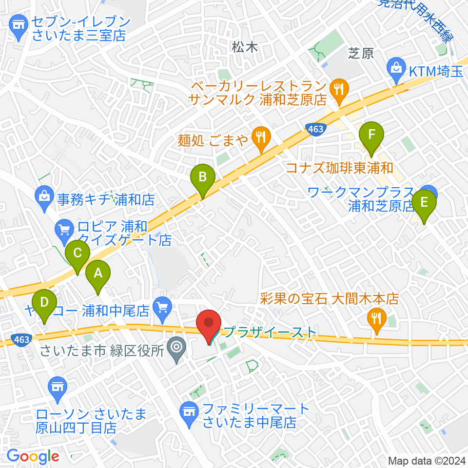 プラザイースト周辺のカフェ一覧地図