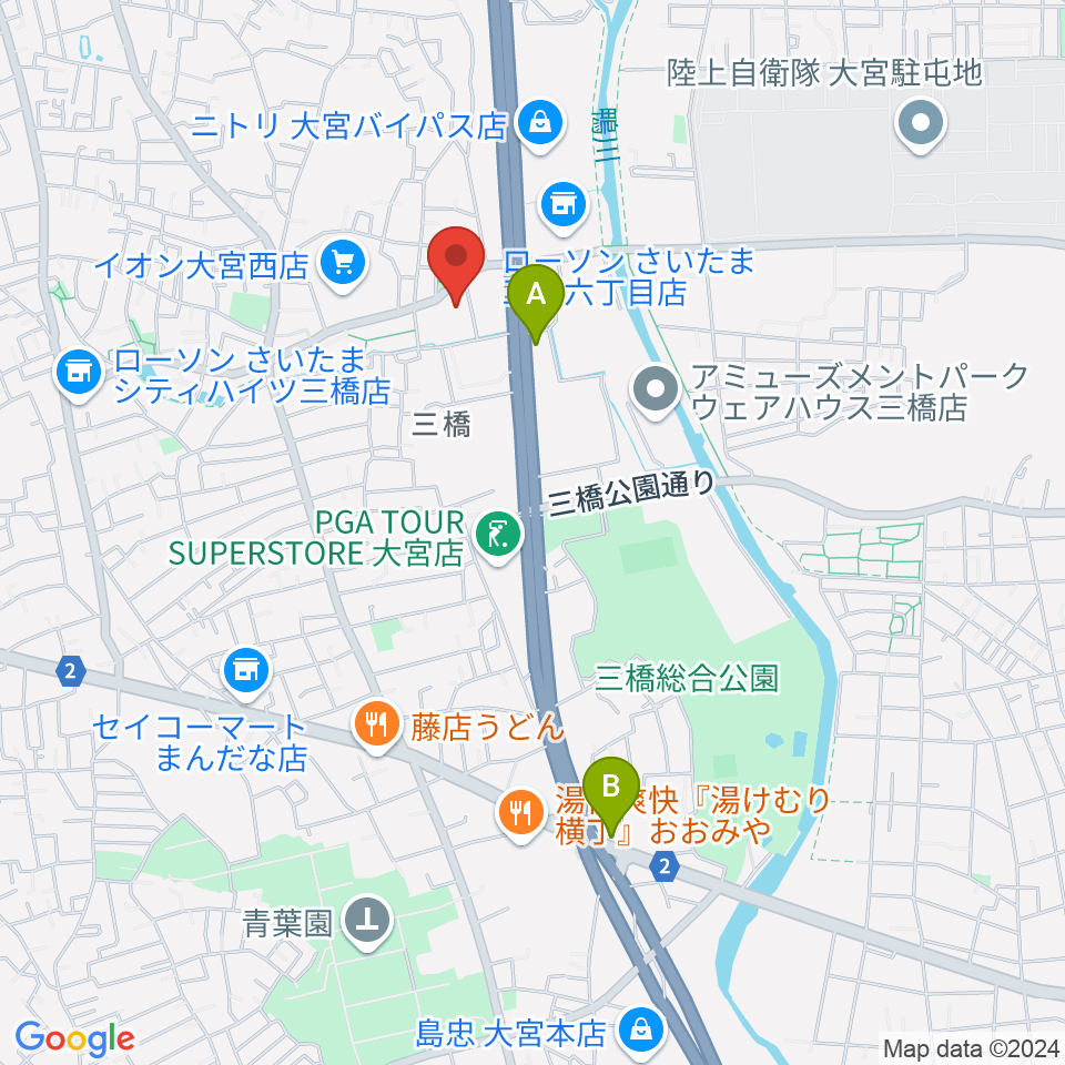 さいたま市西部文化センター周辺のカフェ一覧地図