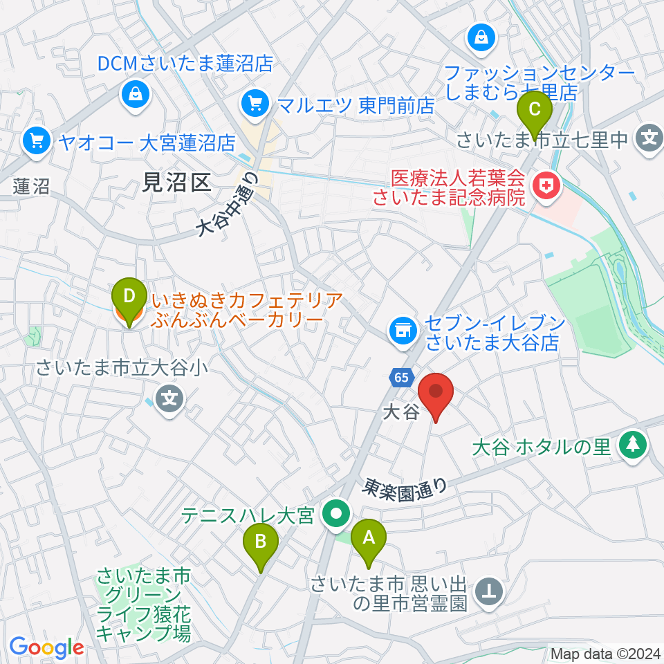 七里コミュニティセンター周辺のカフェ一覧地図