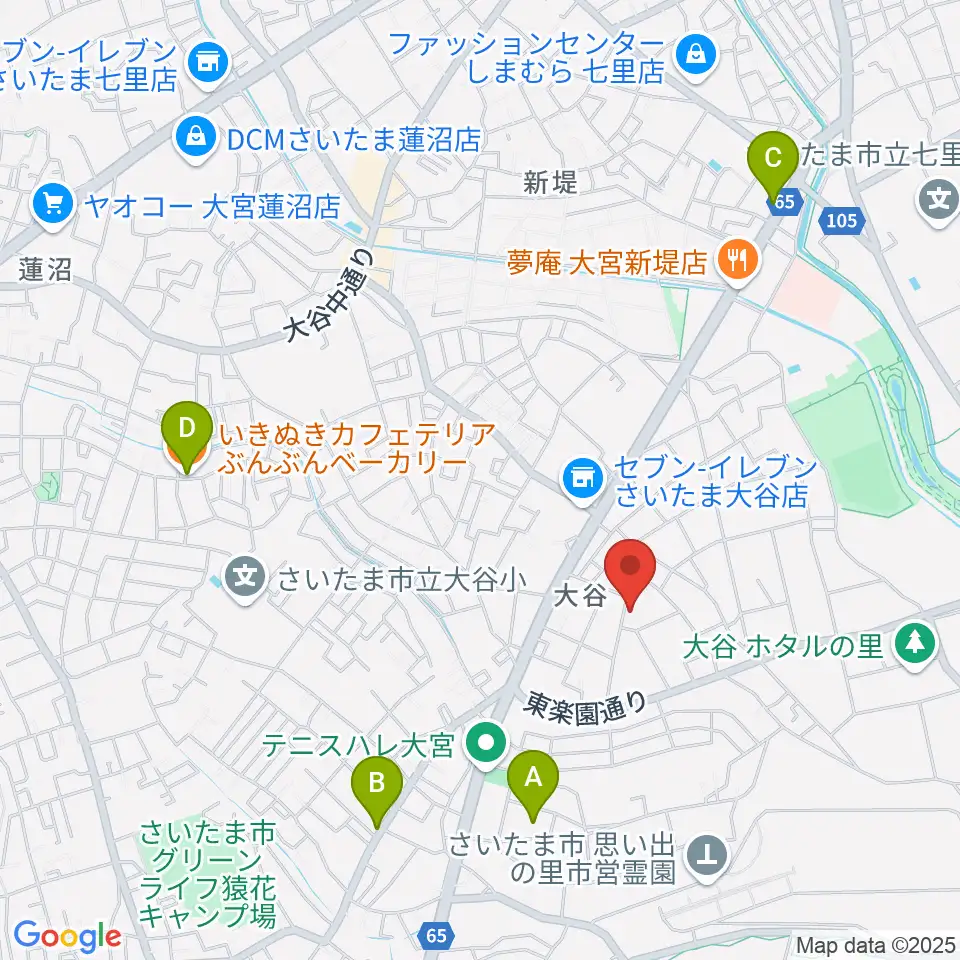 七里コミュニティセンター周辺のカフェ一覧地図