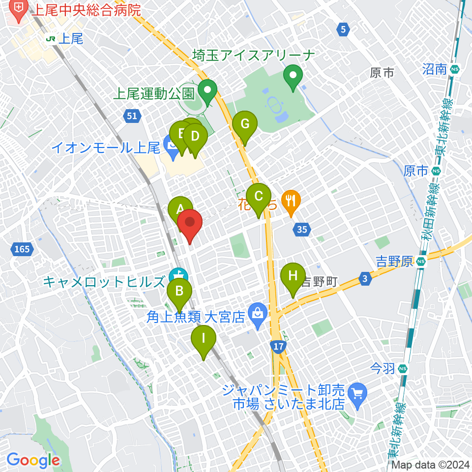 宮原コミュニティセンター 周辺のカフェ一覧地図