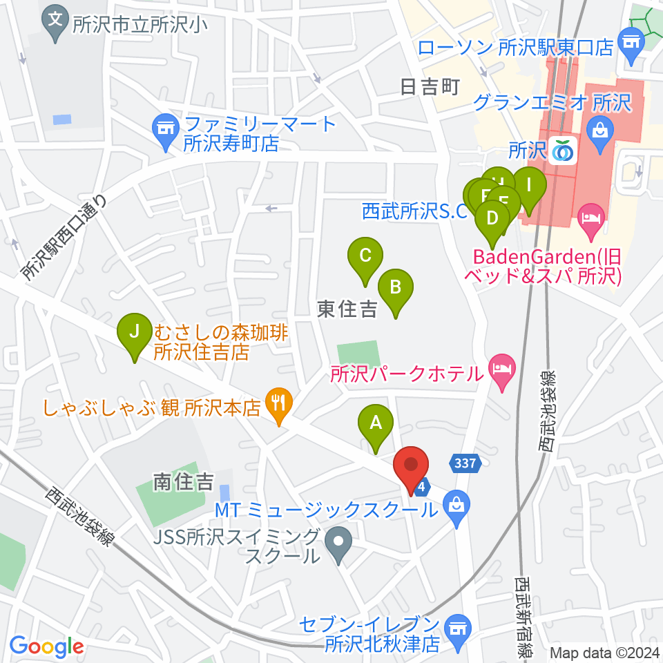 音楽喫茶MOJO周辺のカフェ一覧地図