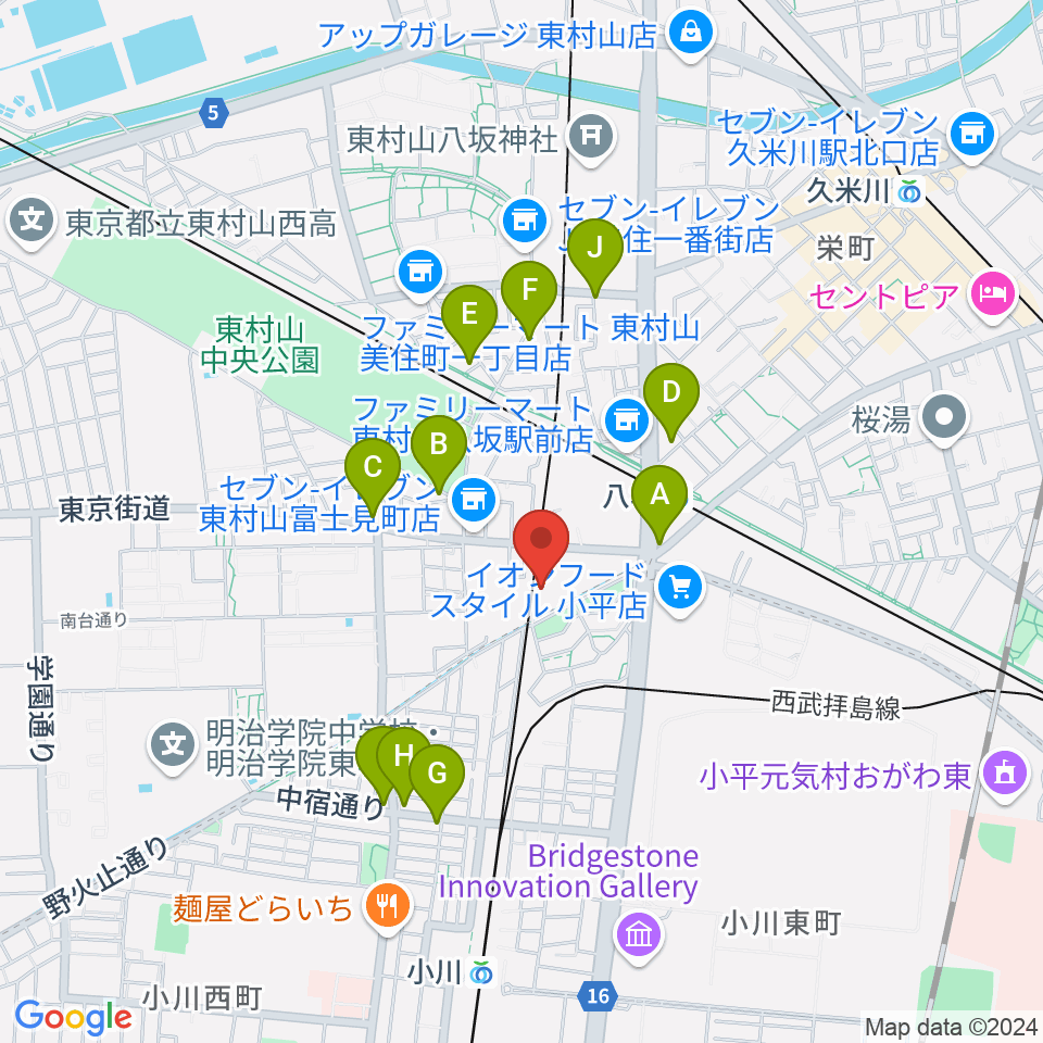 Rescue5 Music Academy周辺のカフェ一覧地図