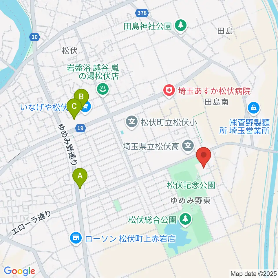 田園ホール・エローラ周辺のカフェ一覧地図