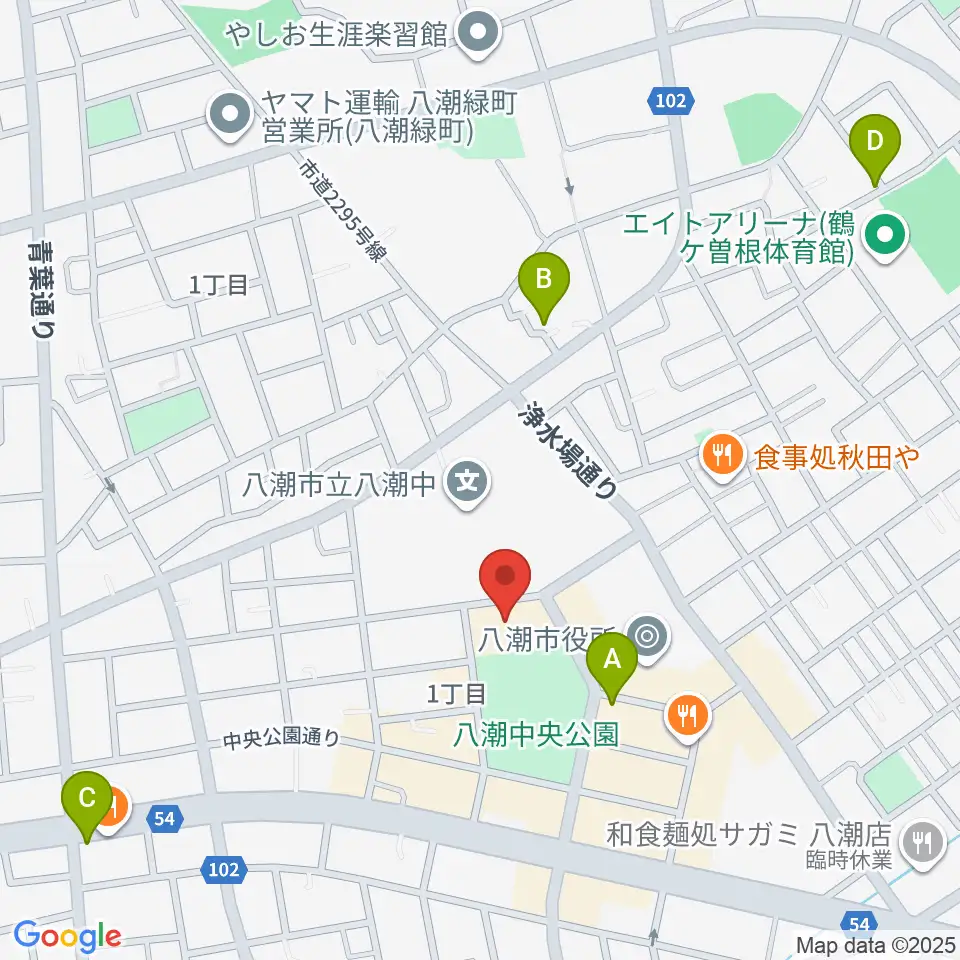 八潮メセナ周辺のカフェ一覧地図