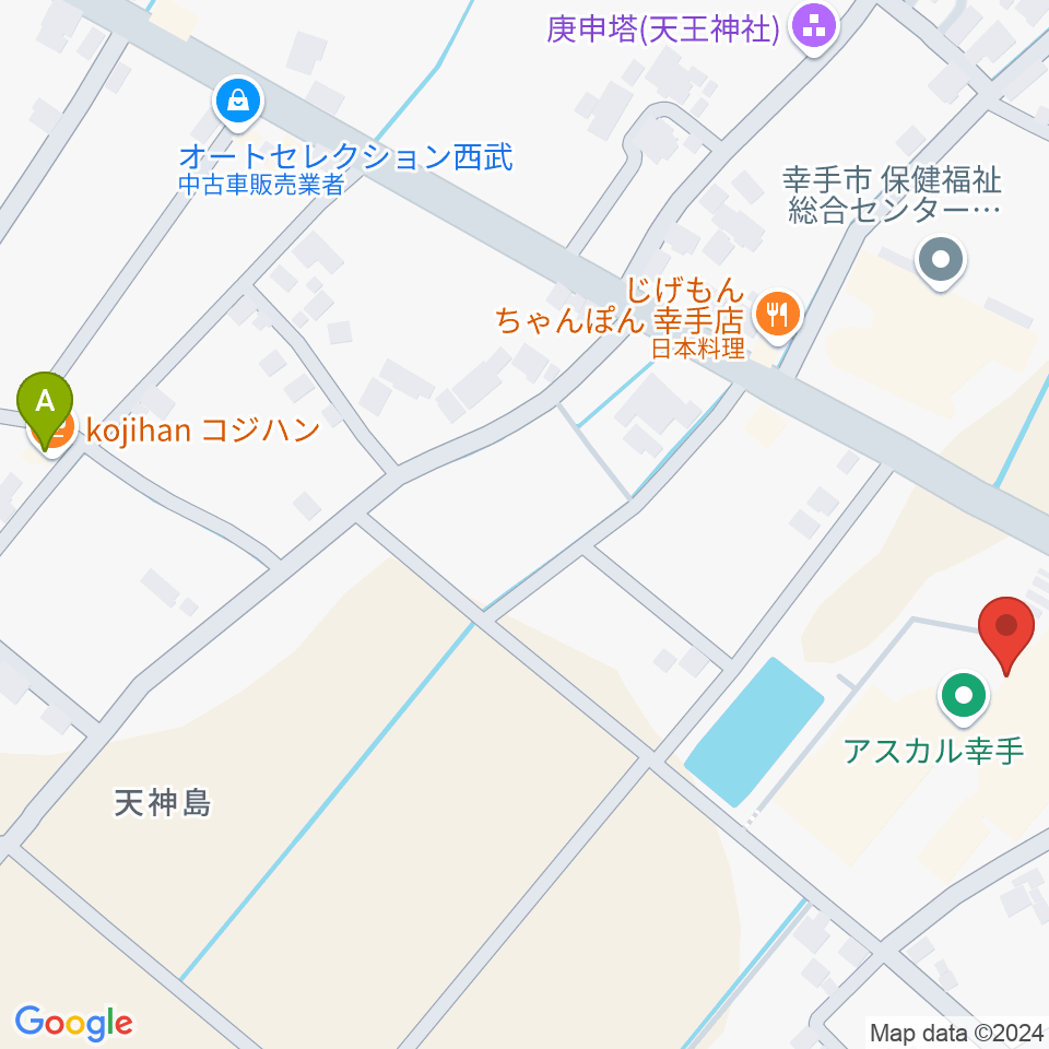 アスカル幸手周辺のカフェ一覧地図