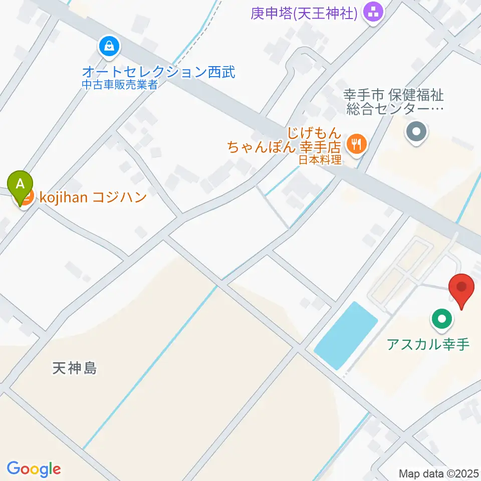 アスカル幸手周辺のカフェ一覧地図