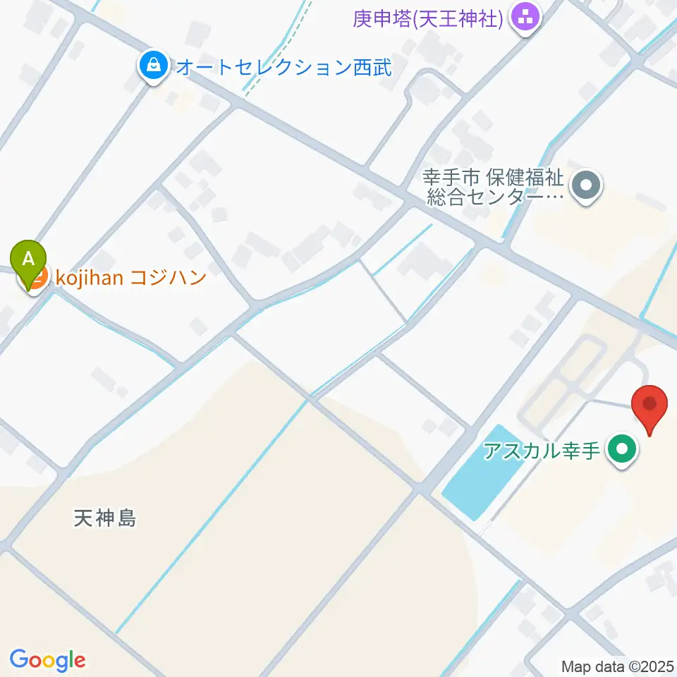アスカル幸手周辺のカフェ一覧地図