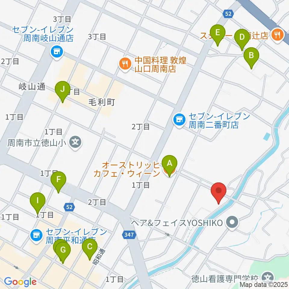グランドミック周南楽器 御弓店周辺のカフェ一覧地図