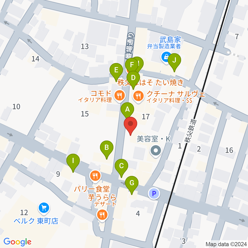 秩父ladderladder周辺のカフェ一覧地図