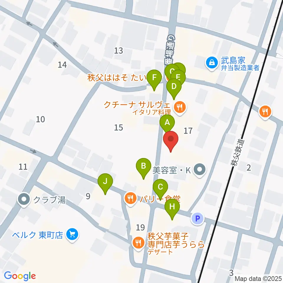 秩父ladderladder周辺のカフェ一覧地図