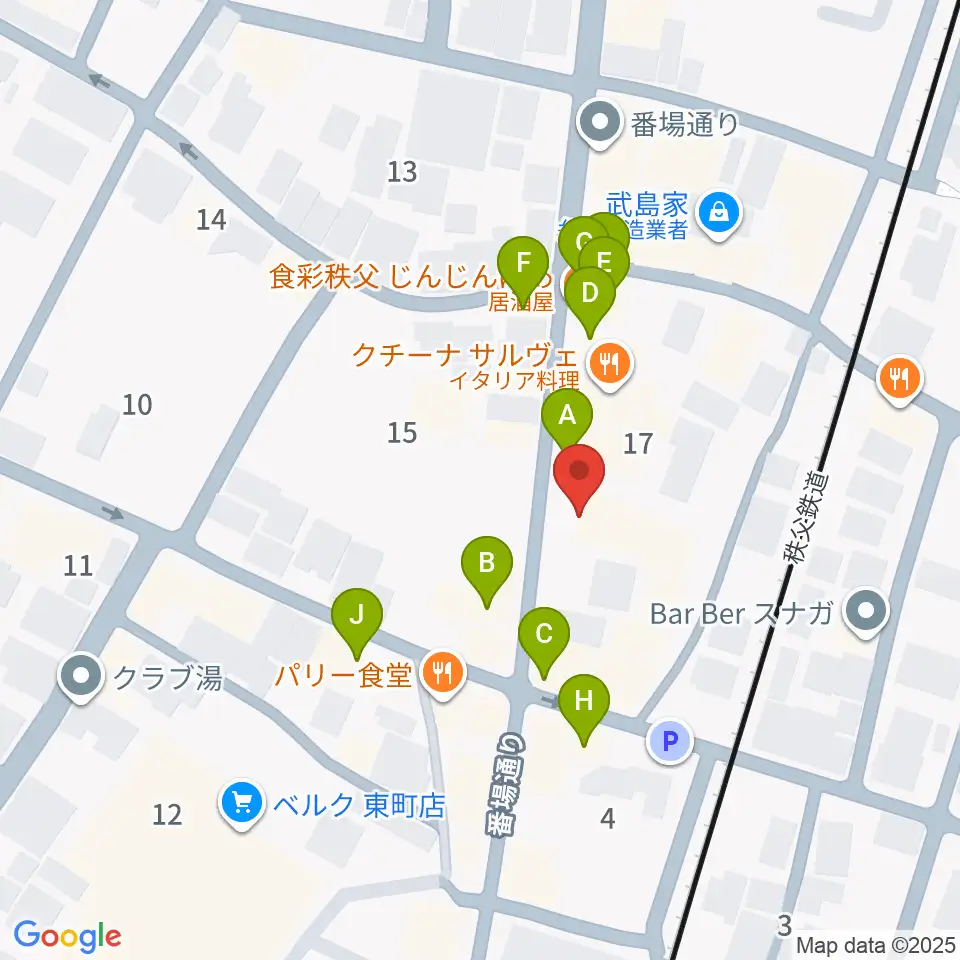 秩父ladderladder周辺のカフェ一覧地図