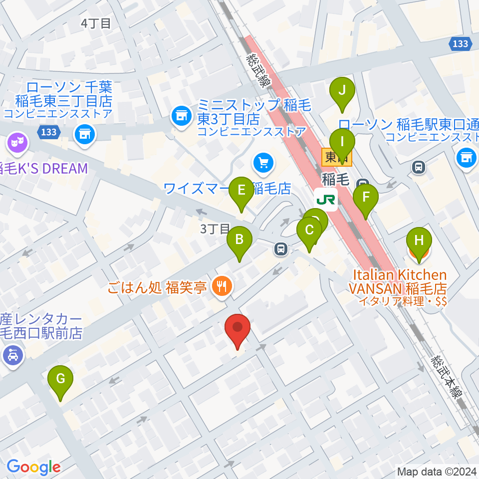 Jazz Spot CANDY周辺のカフェ一覧地図