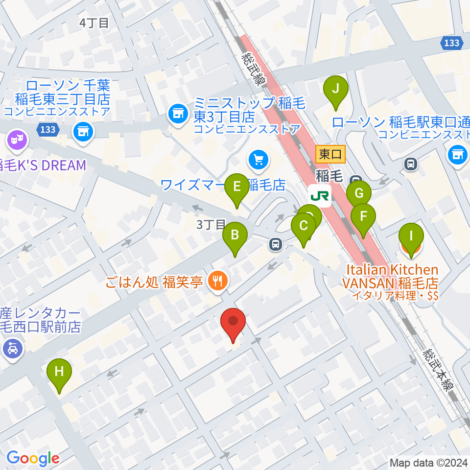 Jazz Spot CANDY周辺のカフェ一覧地図