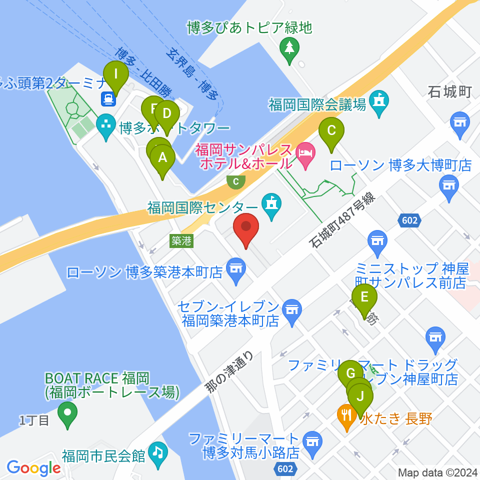 FineSound 築港店周辺のカフェ一覧地図