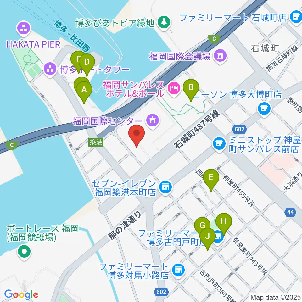 FineSound 築港店周辺のカフェ一覧地図