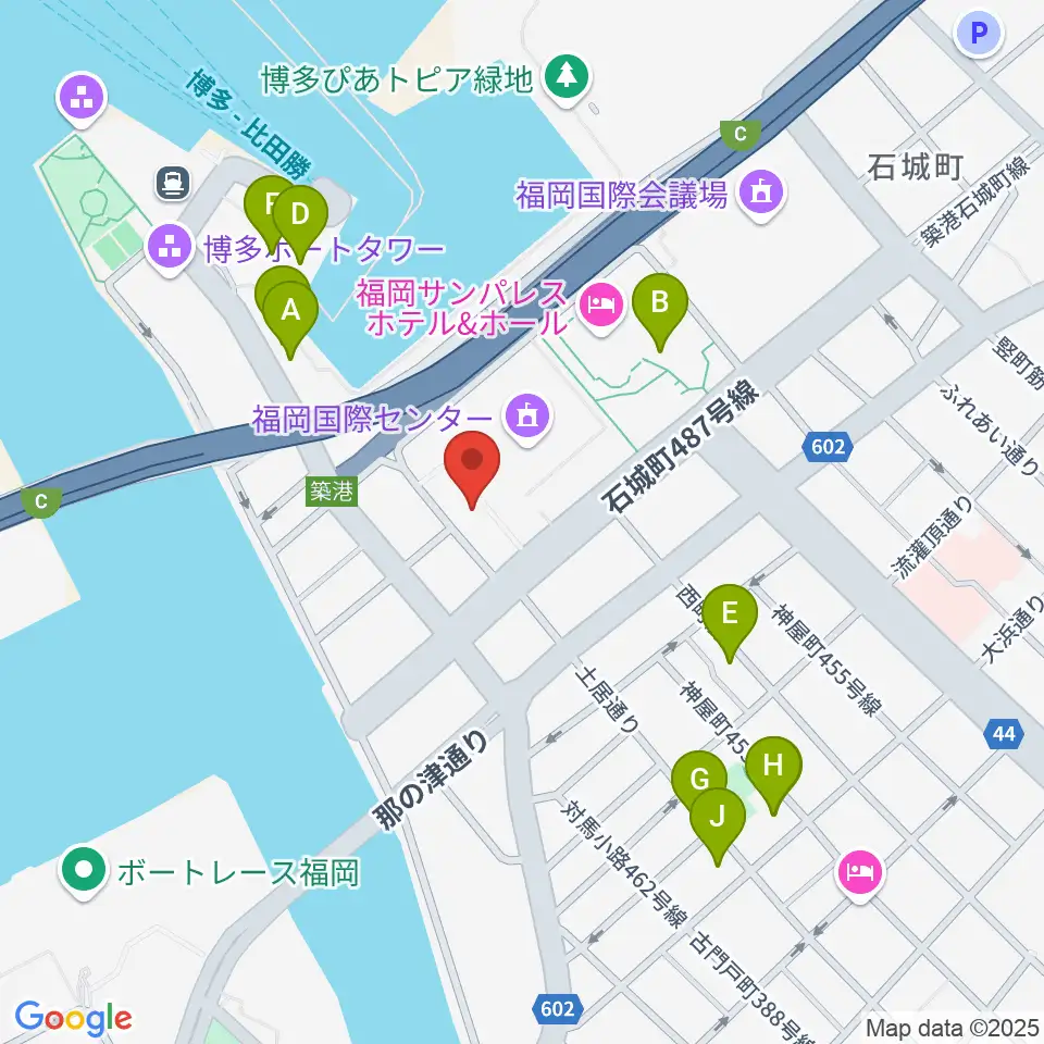 FineSound 築港店周辺のカフェ一覧地図