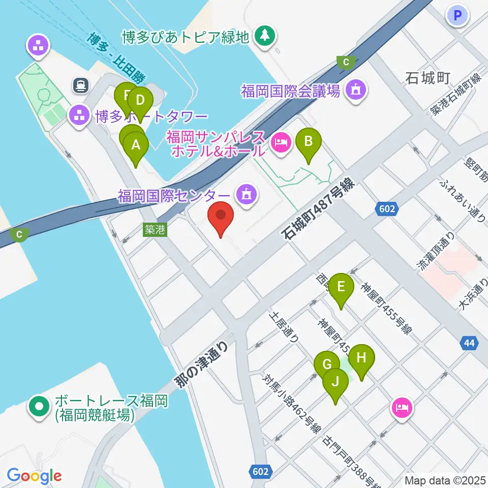 FineSound 築港店周辺のカフェ一覧地図