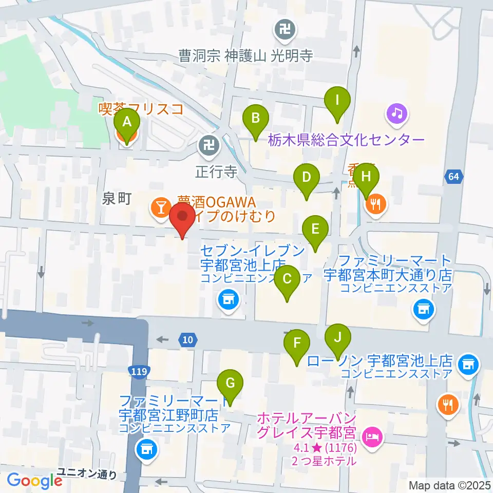 Jazz Spot 近代人周辺のカフェ一覧地図