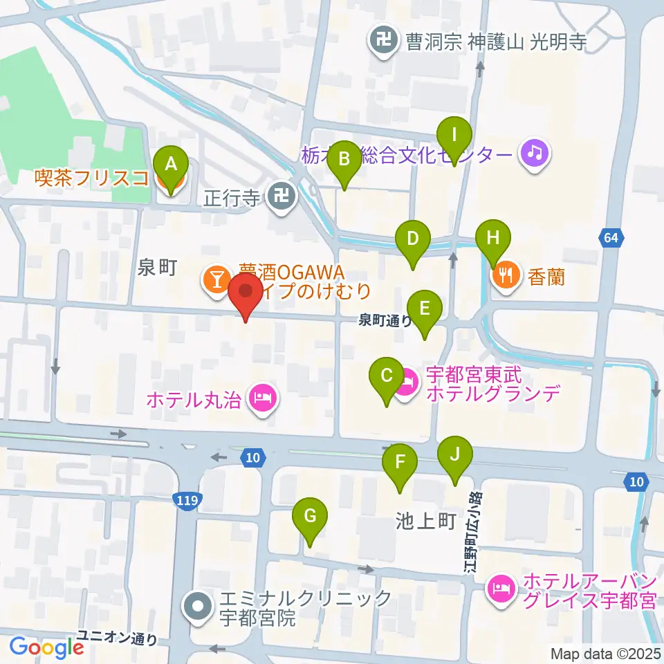 Jazz Spot 近代人周辺のカフェ一覧地図