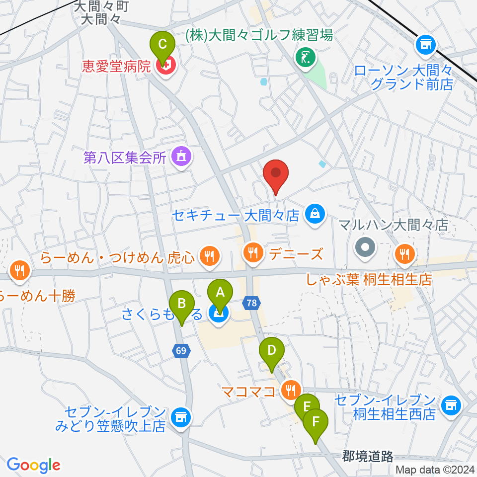 FIGARO周辺のカフェ一覧地図