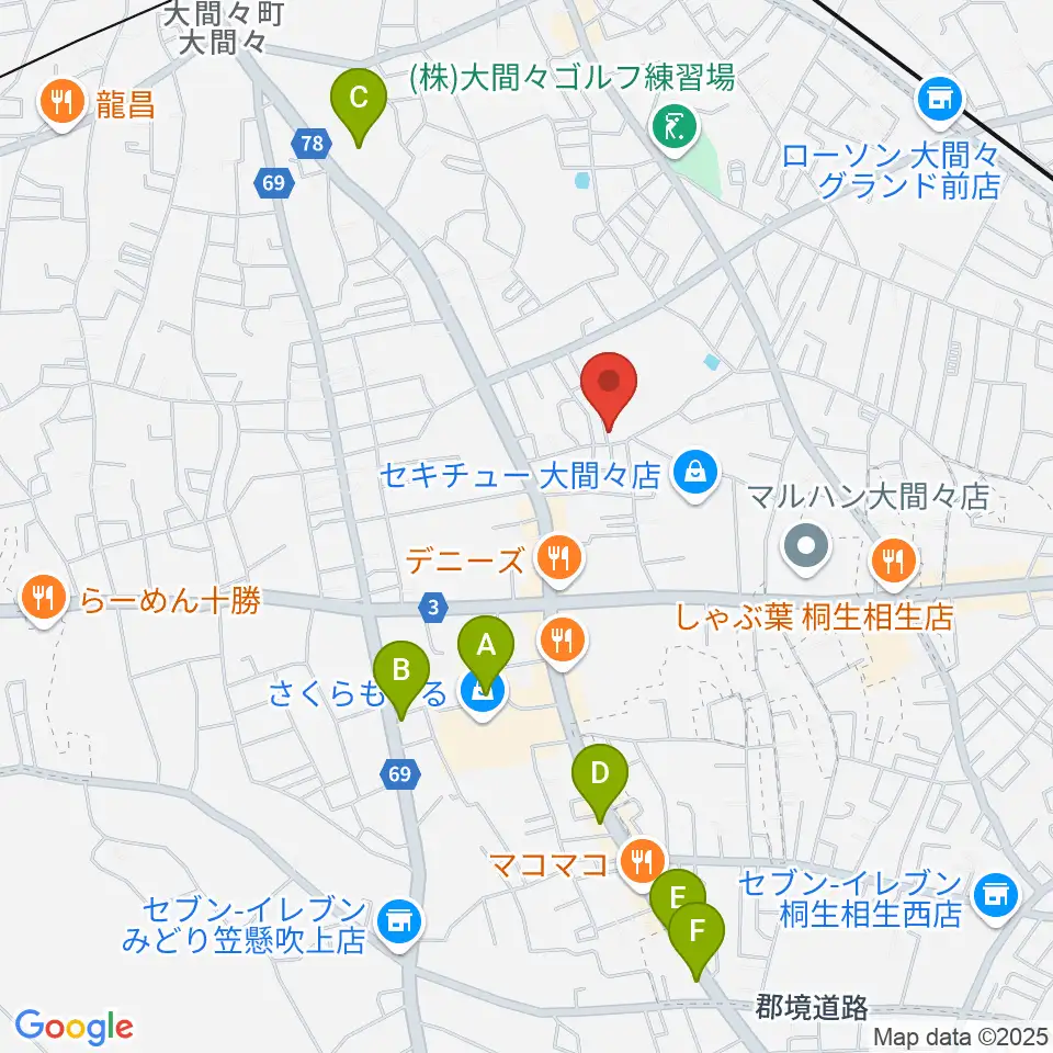 FIGARO周辺のカフェ一覧地図