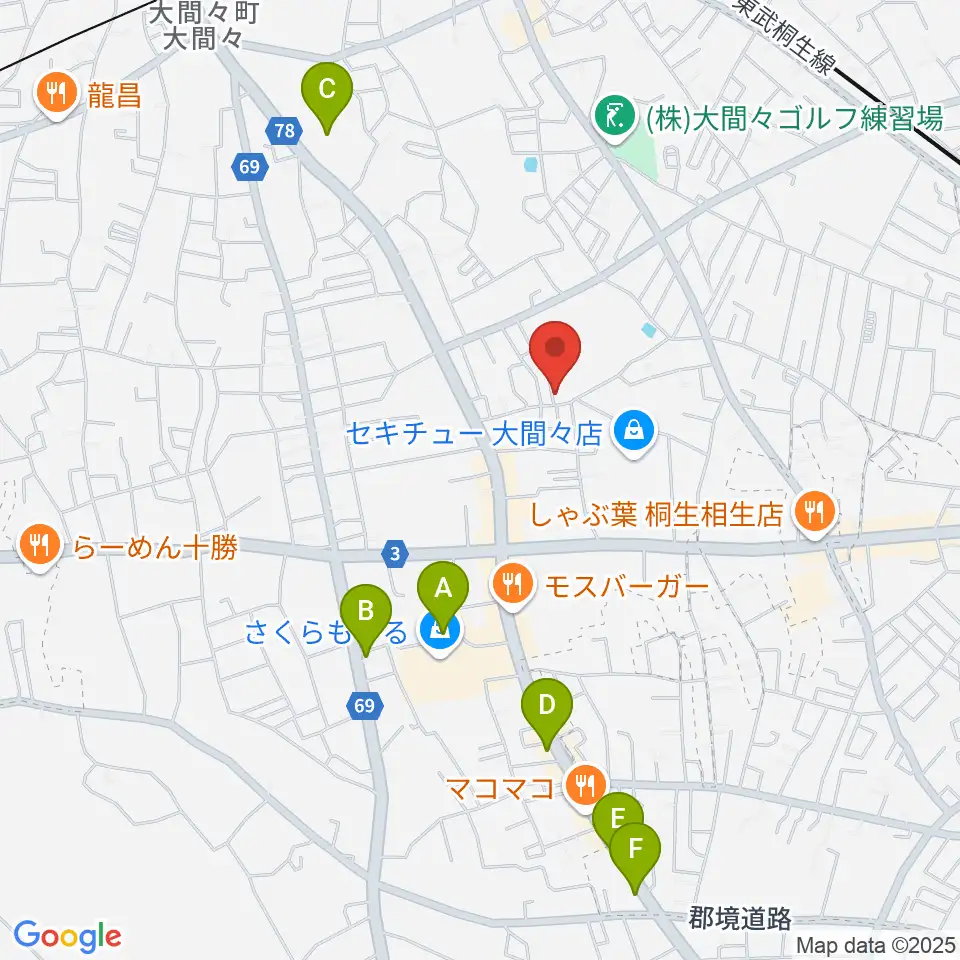 FIGARO周辺のカフェ一覧地図