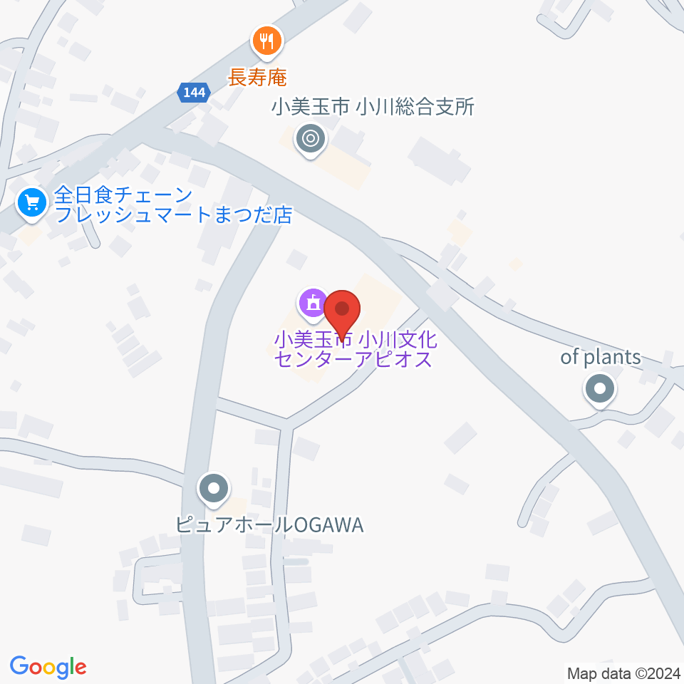 小美玉市小川文化センター アピオス周辺のカフェ一覧地図