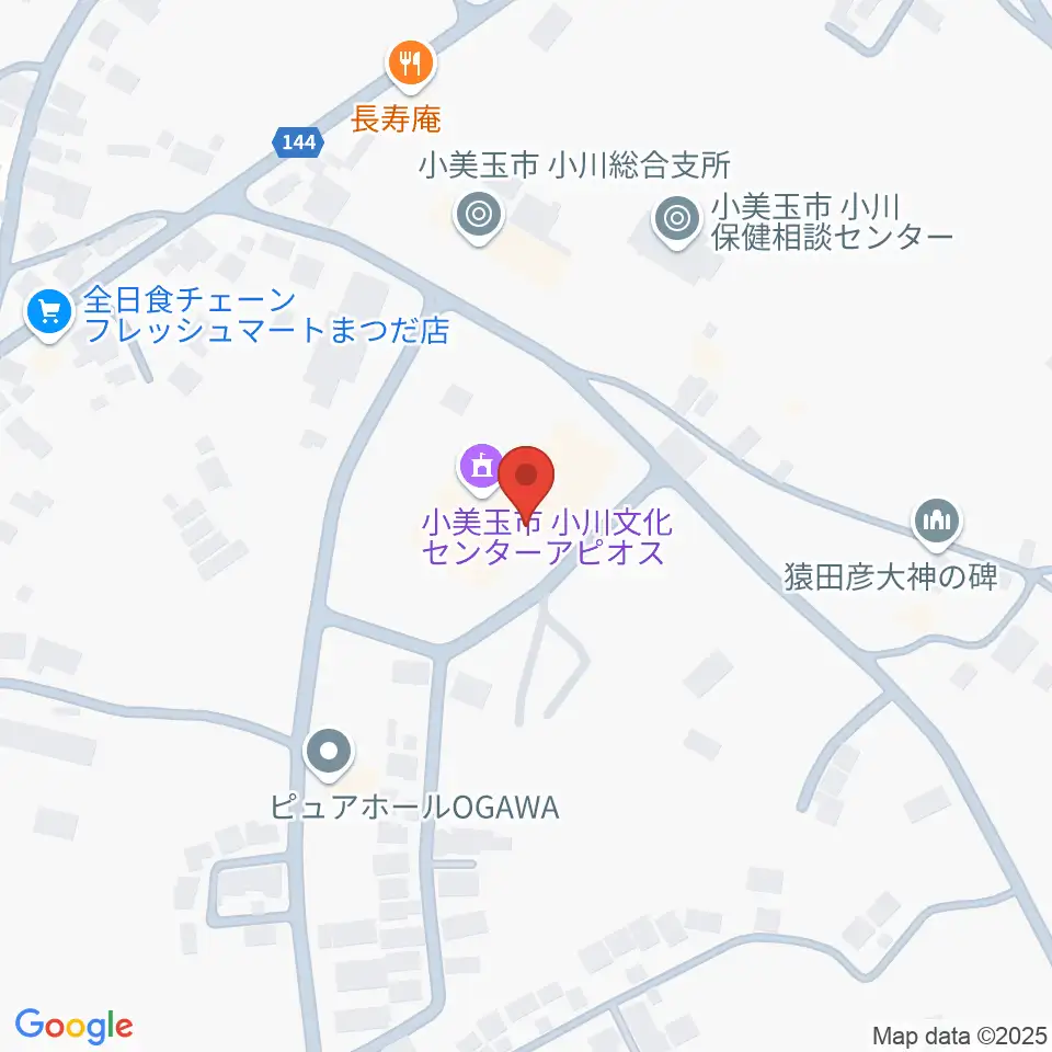 小美玉市小川文化センター アピオス周辺のカフェ一覧地図