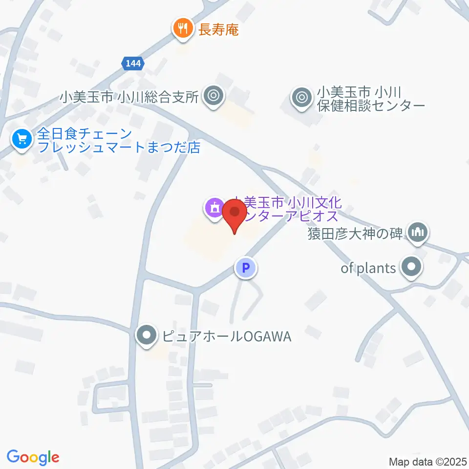 小美玉市小川文化センター アピオス周辺のカフェ一覧地図