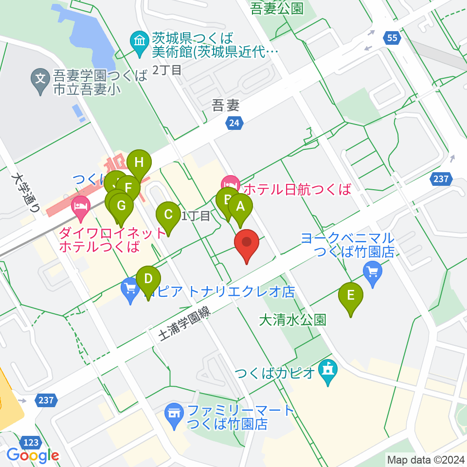 ノバホール周辺のカフェ一覧地図